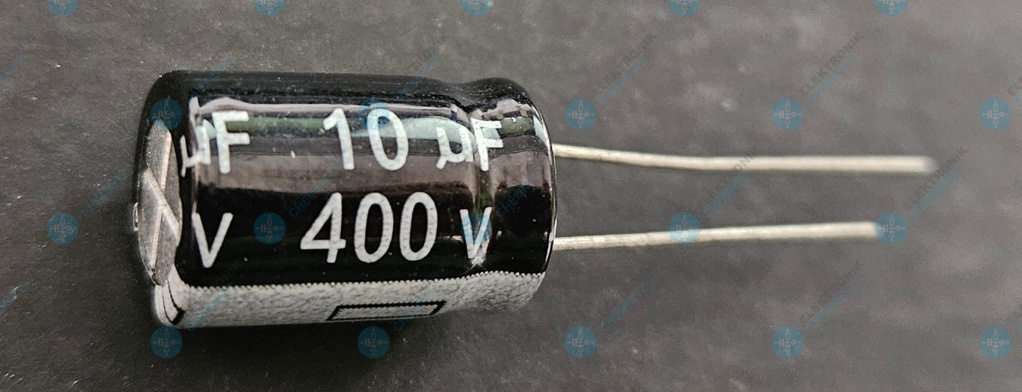 Elektrolytkondensator radial 10 µF 400 V 105° C RM 5,0 mm 10 x 16 mm