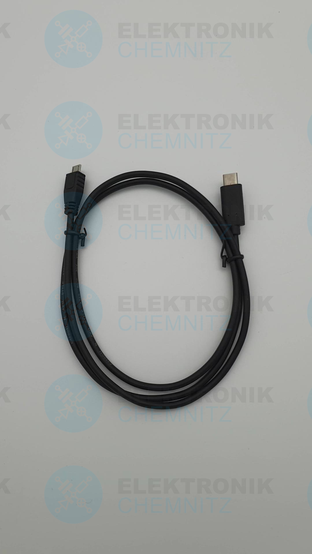 USB 2.0 Kabel schwarz 1,0m Typ C auf Micro Stecker B