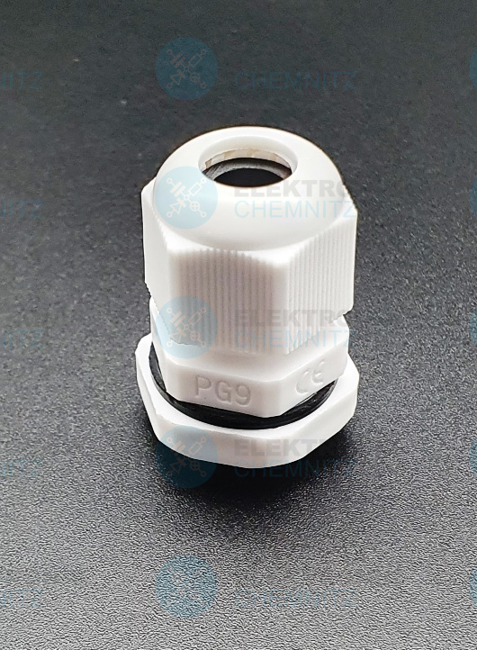 Verschraubung PG9 mit Gegenmutter und Dichtung