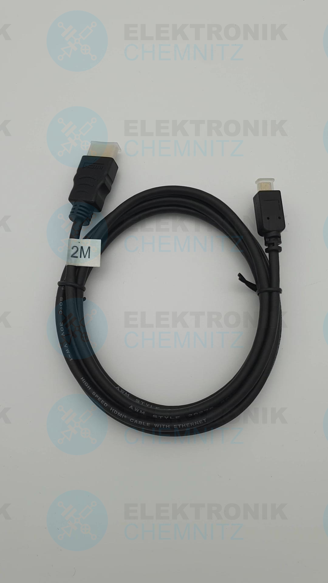 HDMI Kabel schwarz 2,0m HDMI Micro Stecker Typ D auf HDMI Stecker Typ A