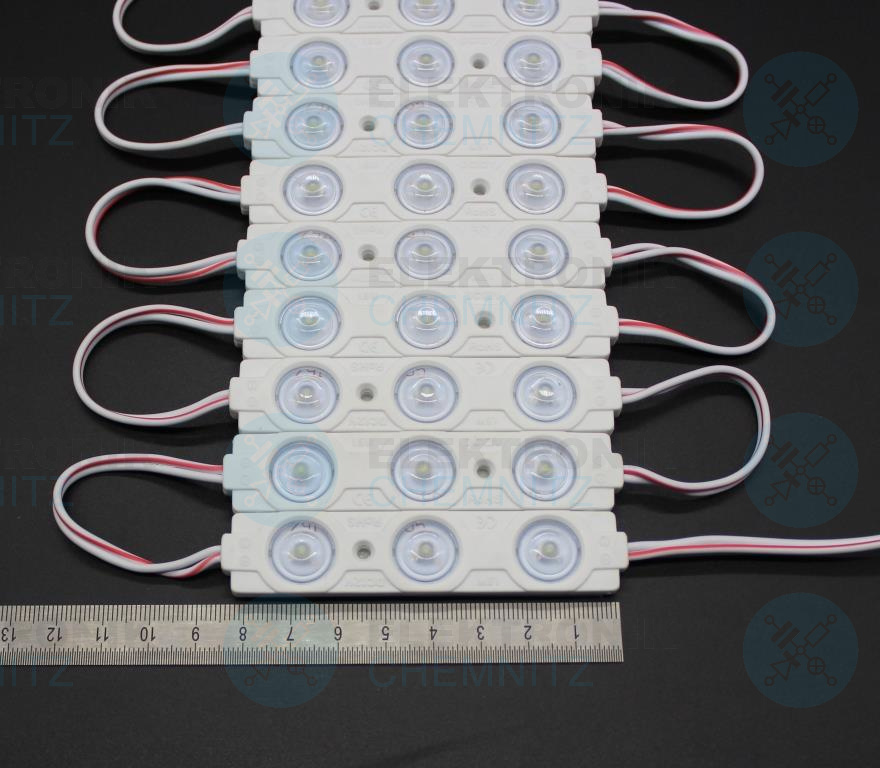 LED Modul 3xSMD2835 10000K 12V 1,5W/Modul IP67 AW160°