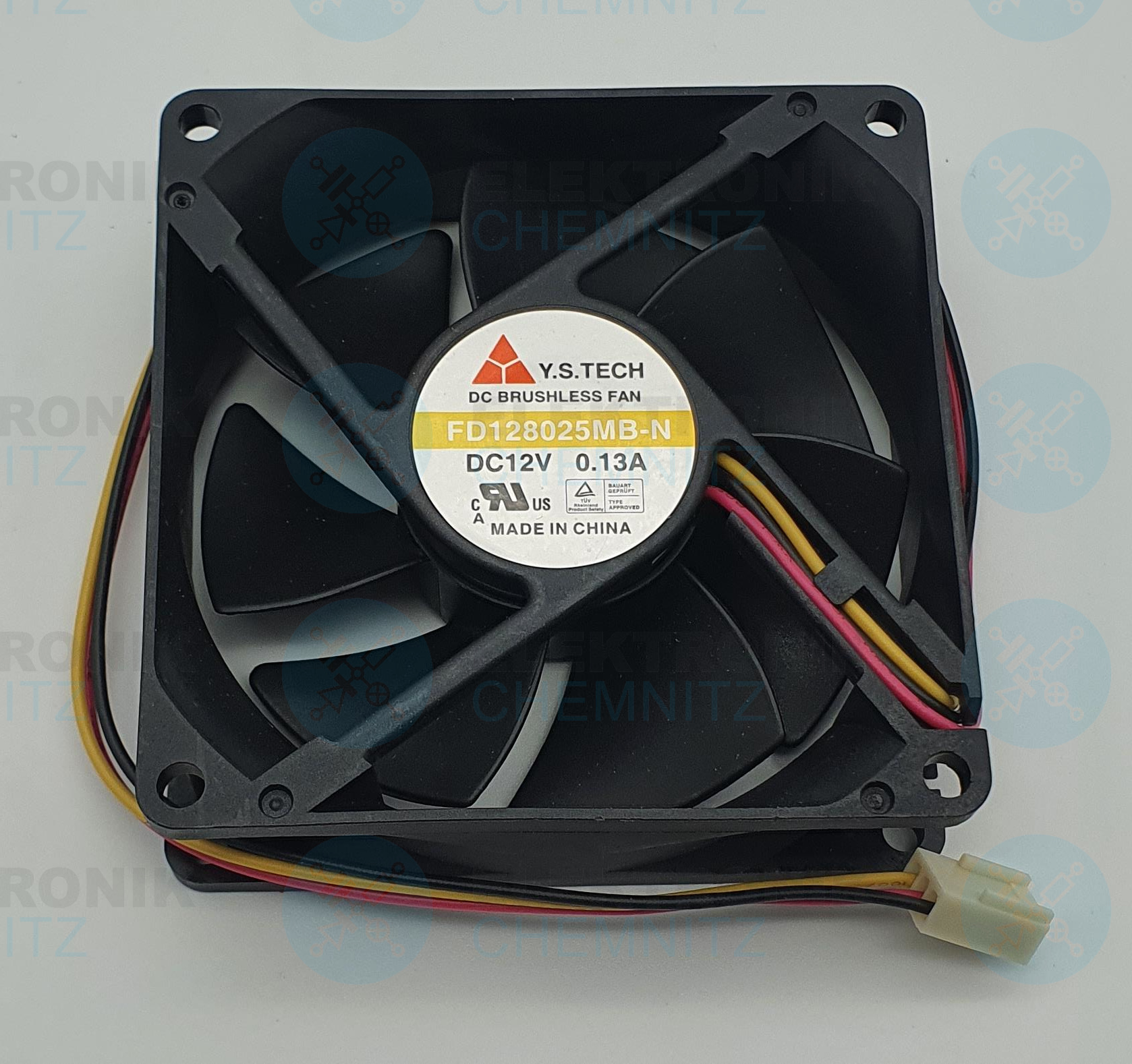 Y.S.TECH FD128025MB-N (2F5) 12V DC 1,56W 0,13A 80x80x25mm
