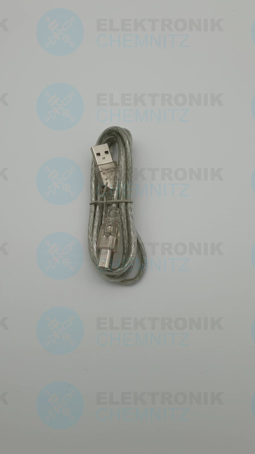 USB 2.0 Kabel transparent 1,0m A Stecker auf B Stecker