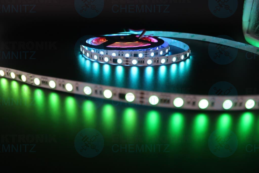 LED Streifen 5050-60-UCS2904B digital DC24V RGBW 6000K 10px/m IP20 PCB: weiß 10mm
