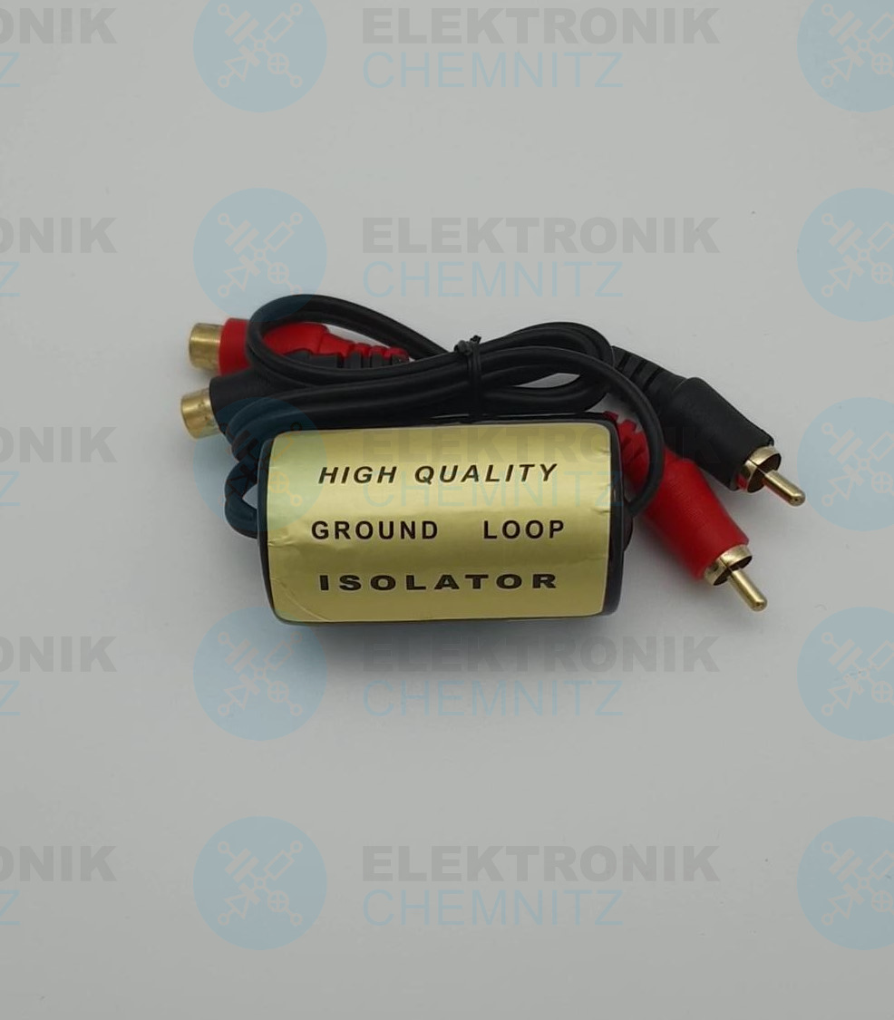 Massentrennfilter Cinch, 2 x Cinch-Buchsen und Stecker schwarz