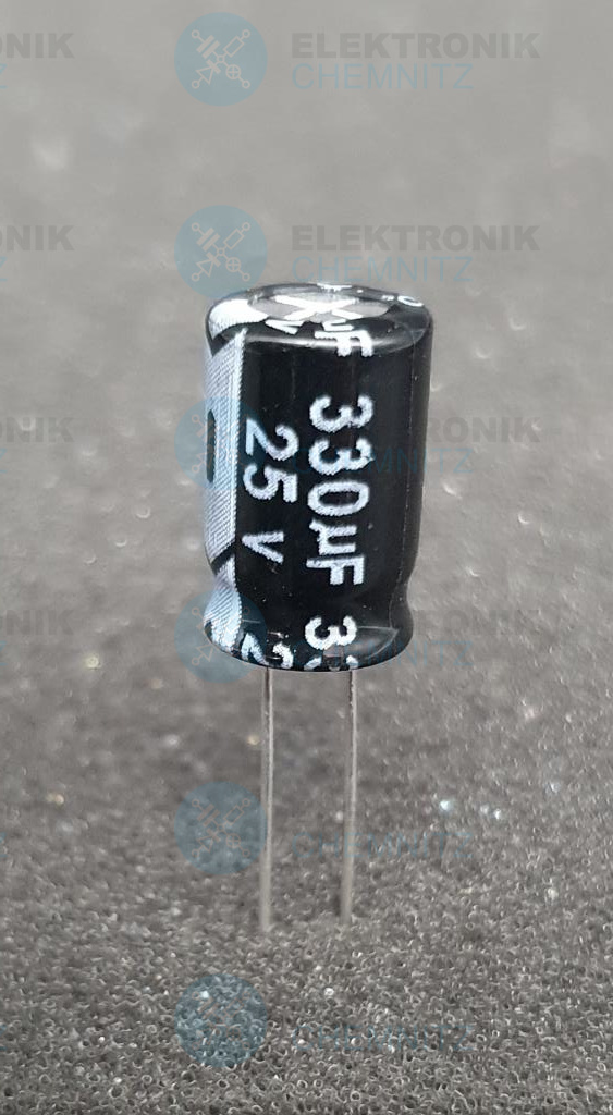 Elektrolytkondensator radial 330µF 25V 105°C RM 3,5mm