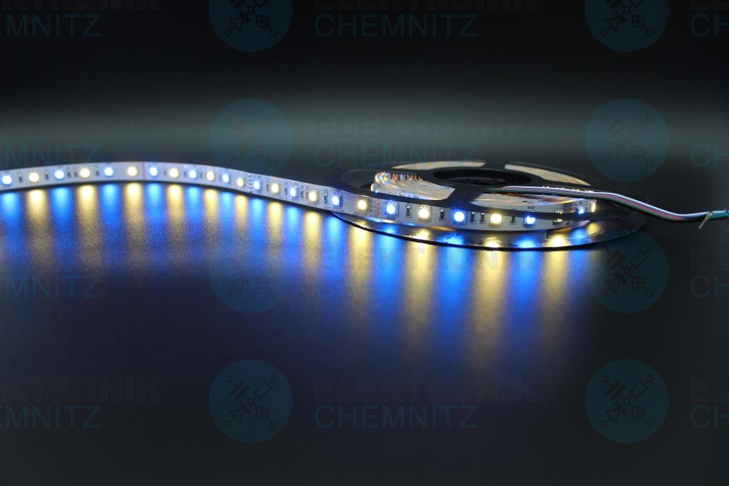 LED Streifen 5050-60 RGB+2800K DC12V 10W/m IP20 PCB: weiß 12mm