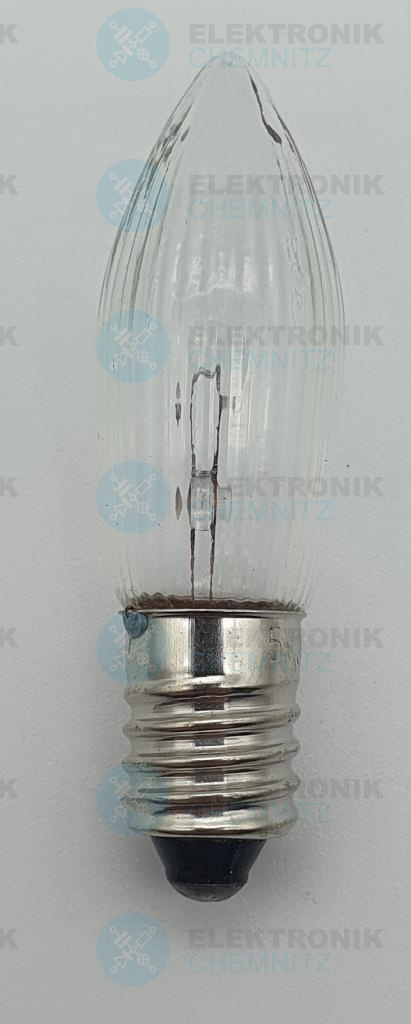 Toplampe Glühlampe Kerzenbirne 16 V 3 W E10 geriffelt