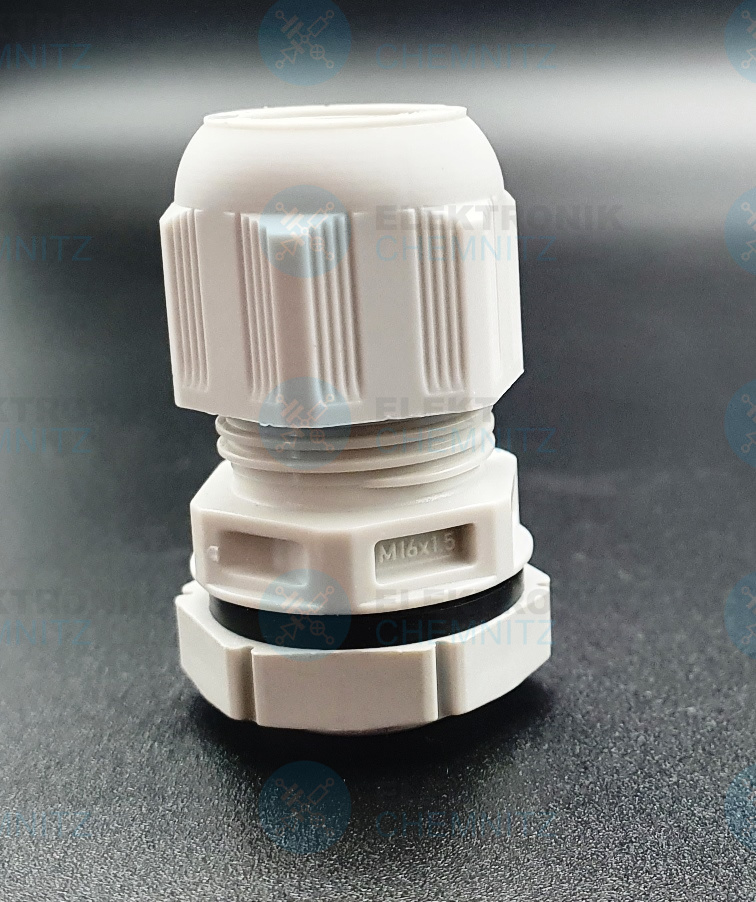 WISKA ESKV 16 LG Verschraubung M16 mit Gegenmutter und Dichtung IP68 aus PA Kabel 4,5 - 10 mm