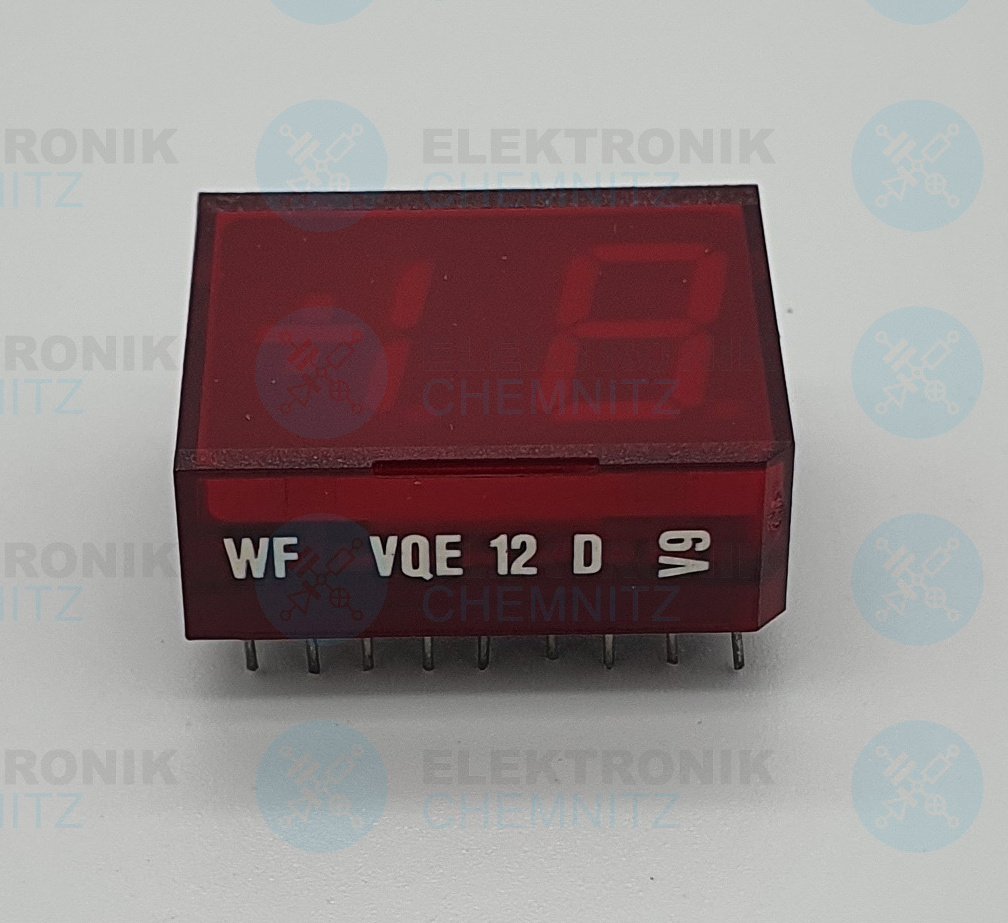 VQE12D Lichtemitteranzeige 1,5 stellig GaP Basis