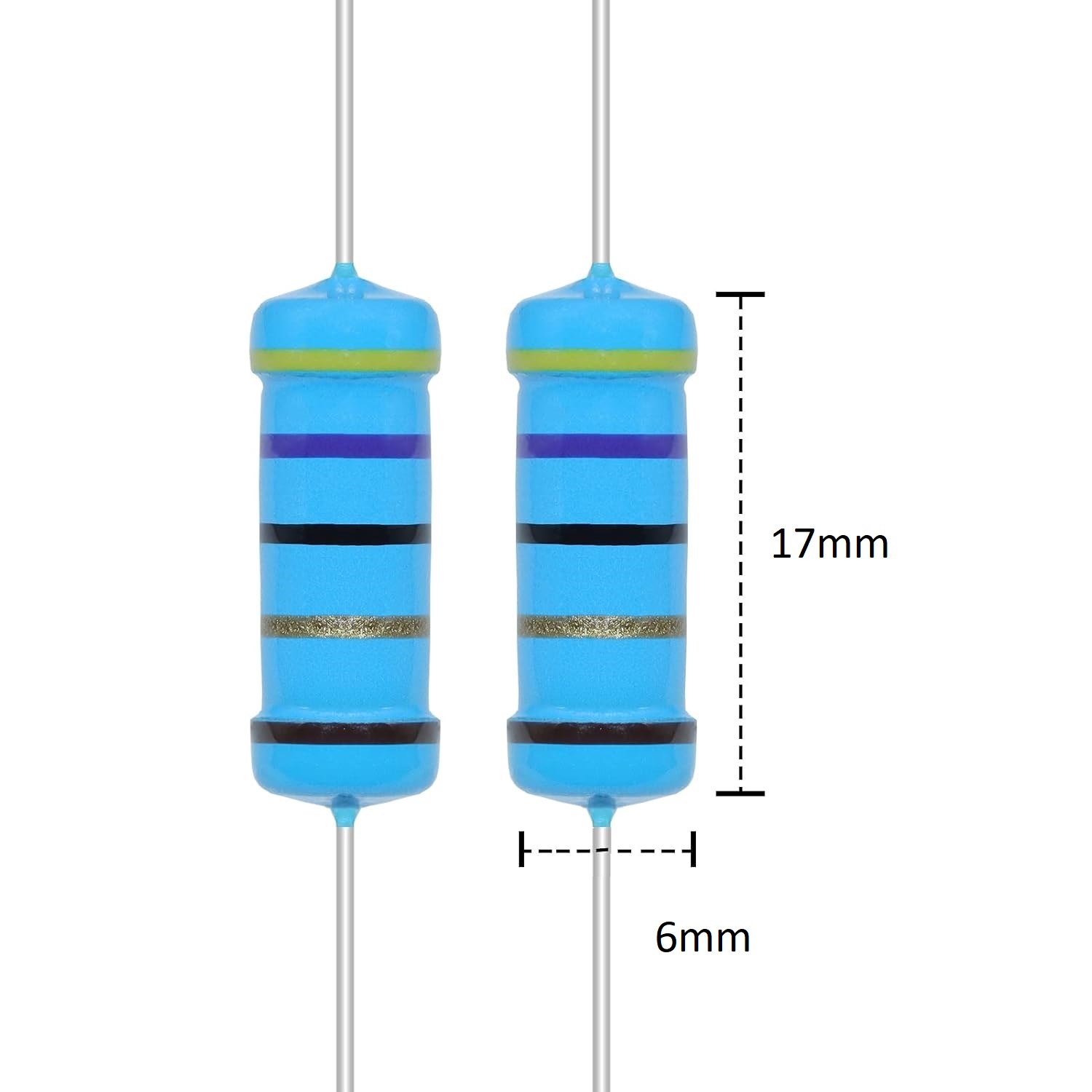 Widerstand 3 W Metallschicht +- 1 % 1 Ohm - 1 Mega Ohm