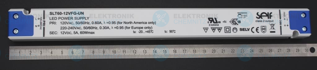 Self SLT60-12VFG-UN LED Netzteil Slim 12 VDC 60 W 5,0 A Konstantspannung