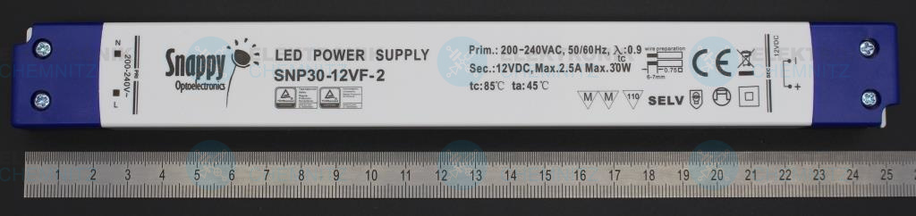 Snappy SNP30-12VF-2 LED Netzteil Slim 12 VDC 30 W 2,5 A Konstantspannung