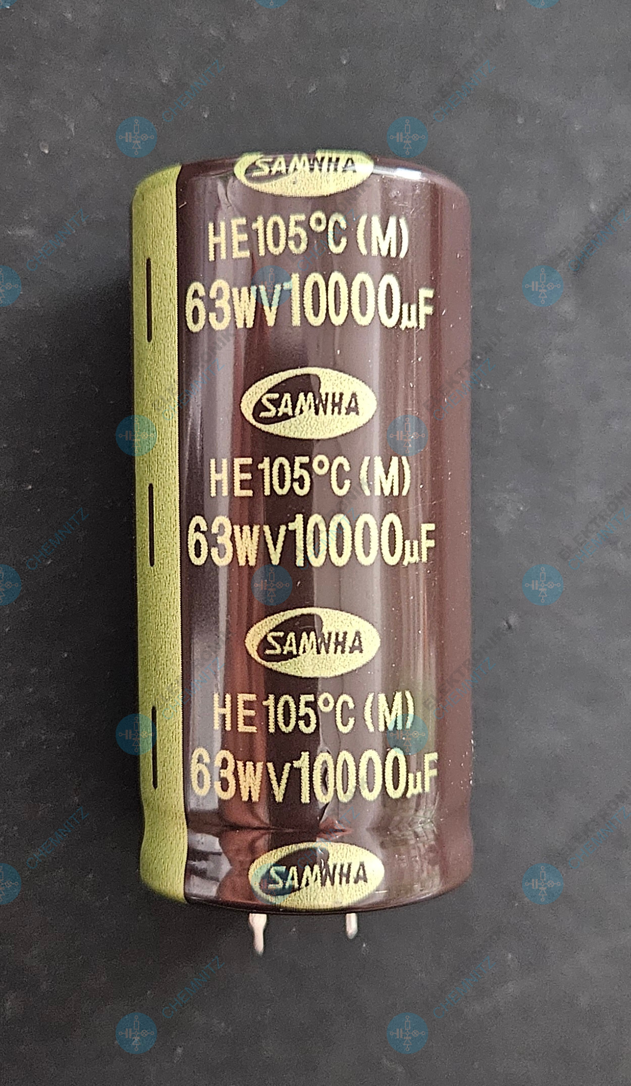 Elektrolytkondensator radial 10000 µF 63 V 105° C RM 10 mm Snap-In Ø 30,0 mm Höhe 61,2 mm