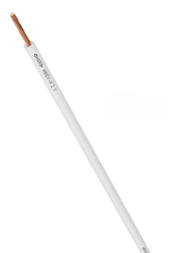 PVC-Aderleitung Eca H05V-K 1 x 0,75 mm² weiß