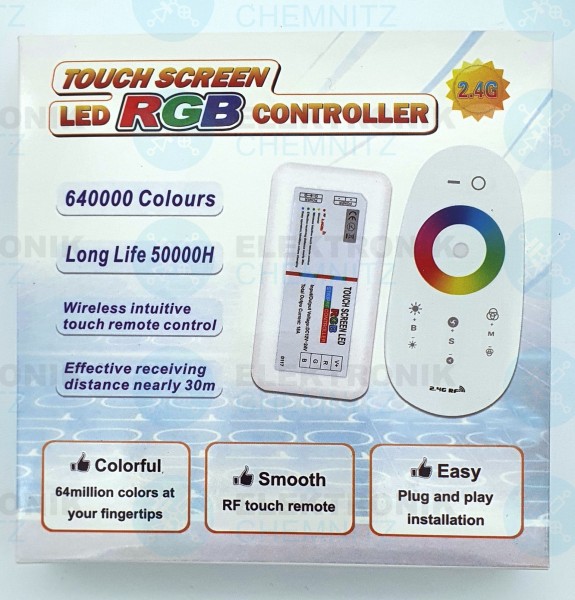 LED Stripe Controller RGB RF touch 2,4GHz