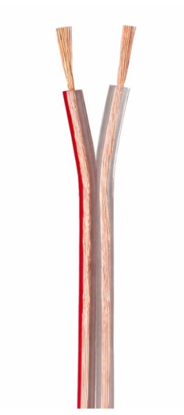 Lautsprecherkabel transparent 2 x 2,5 mm² CU Zwillingslitze