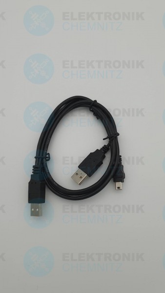 USB 2.0 Y-Power Kabel schwarz 1,0m 2x A Stecker auf Mini Stecker