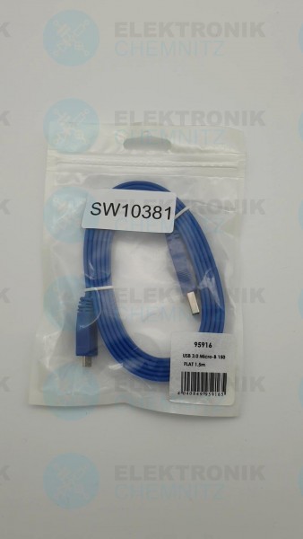 USB 3.0 Kabel blau 1,5m A Stecker auf Micro Stecker B USB 3.2 Gen 1