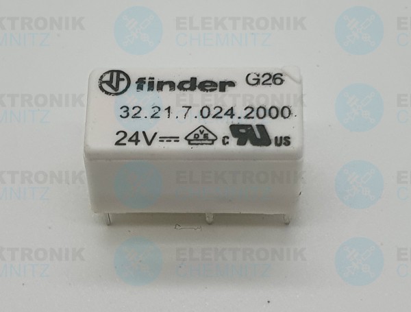Finder Printrelais 32.21.7.024.2000 24V / DC 1 x Wechsler 6A (DC Sensitiv)