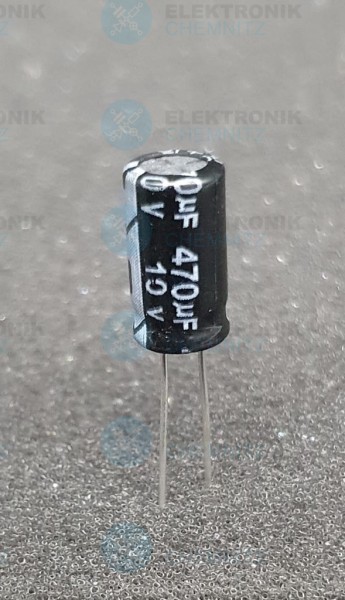 Elektrolytkondensator radial 470µF 10V 105°C RM 2,5mm