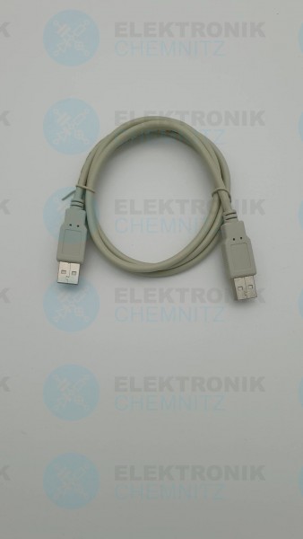 USB 2.0 Kabel grau 1,0m A Stecker auf A Stecker