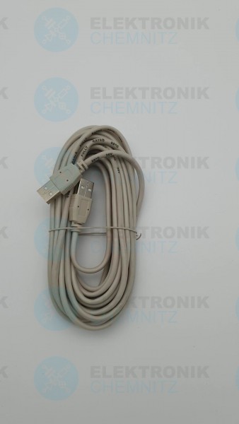 USB 2.0 Kabel grau 5,0m A Stecker auf A Stecker