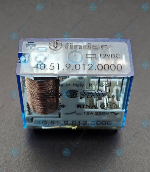 Finder 40.51.9.012.0000 Steck- /Printrelais 12 V / DC 1 x Wechsler 10 A 250 VAC