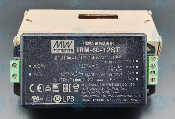 Mean Well IRM60-12ST Schaltnetzteil 12VDC 5A