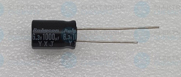 Elektrolytkondensator radial 1000µF 6,3V 105°C RM 3,5 normale Bauform DM 8mm