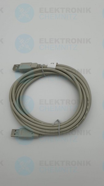 USB 2.0 Kabel grau 3,0m A Stecker auf A Stecker