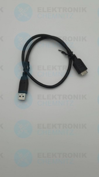 USB 3.0 Kabel schwarz 0,5m A Stecker auf Micro Stecker B USB 3.2 Gen 1