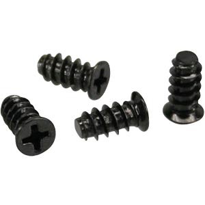 inLine Lüfterschrauben 5x10mm Kreuzschlitz Senkkopf Schraube PH2 schwarz