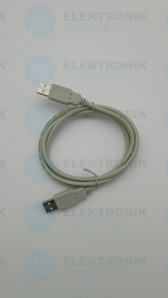 USB 2.0 Kabel grau 1,0m A Stecker auf A Stecker
