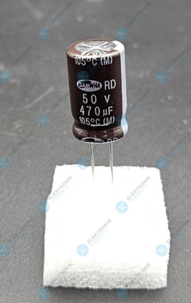 Elektrolytkondensator radial 470µF 50V 105°C RM 5mm Ø 12,7mm Höhe 21mm
