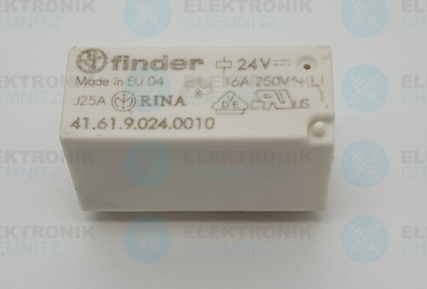 Finder Steck- /Printrelais 41.61.9.024.0010 24V / DC 1 x Wechsler 16A