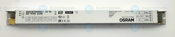 elektronisches Vorschaltgerät für Leuchtstoffröhren T8 Quicktronic fit T8 QT-FIT8 2x58