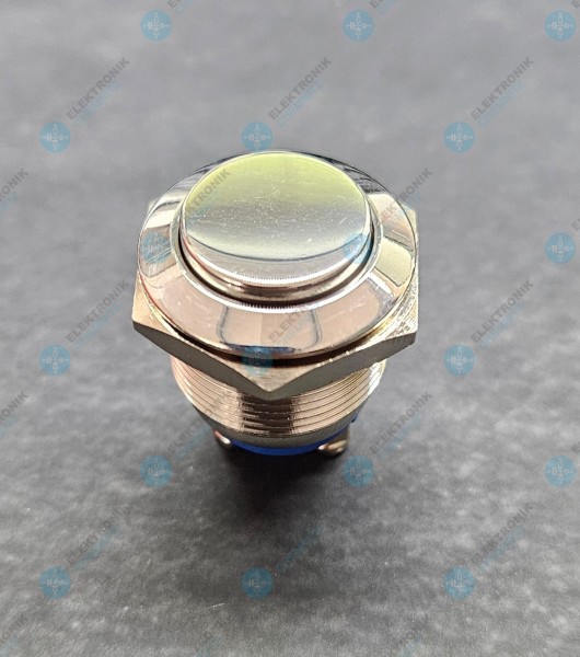 ONPOW GQ19 Drucktaster Metall 19 mm Bohrloch SPST NO 220 VAC 0,5 A Schraubanschluss